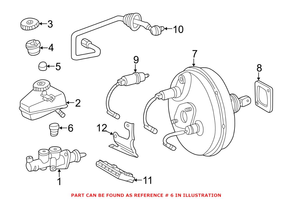 Mercedes Brake Master Cylinder Grommet 0004311550